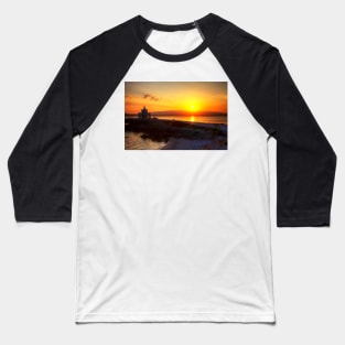 Kefalonia Sunset At Argostoli Lighthouse Baseball T-Shirt